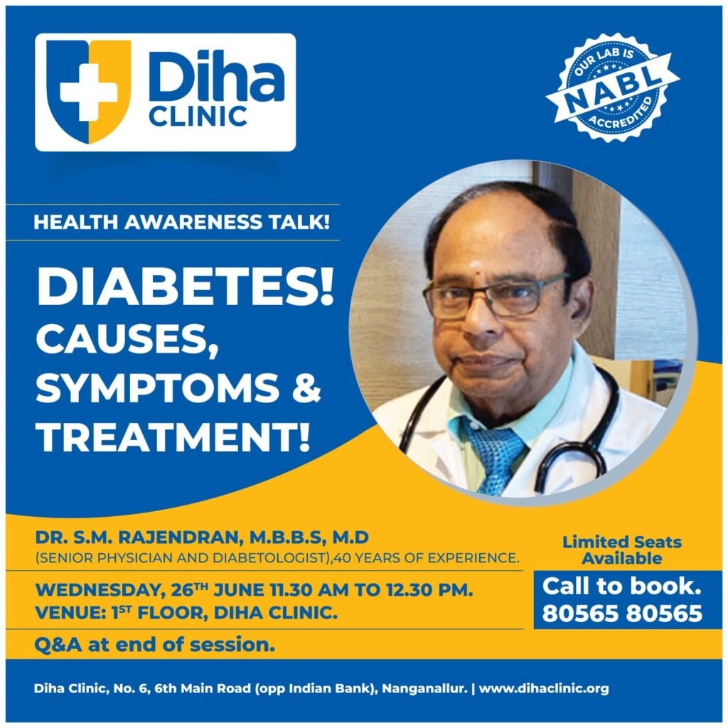 Health Awareness Talks at Diha Clinic, Nanganallur, Chennai