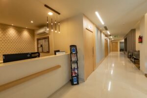 Comfortable and spacious waiting area at Diha Clinic, Nanganallur